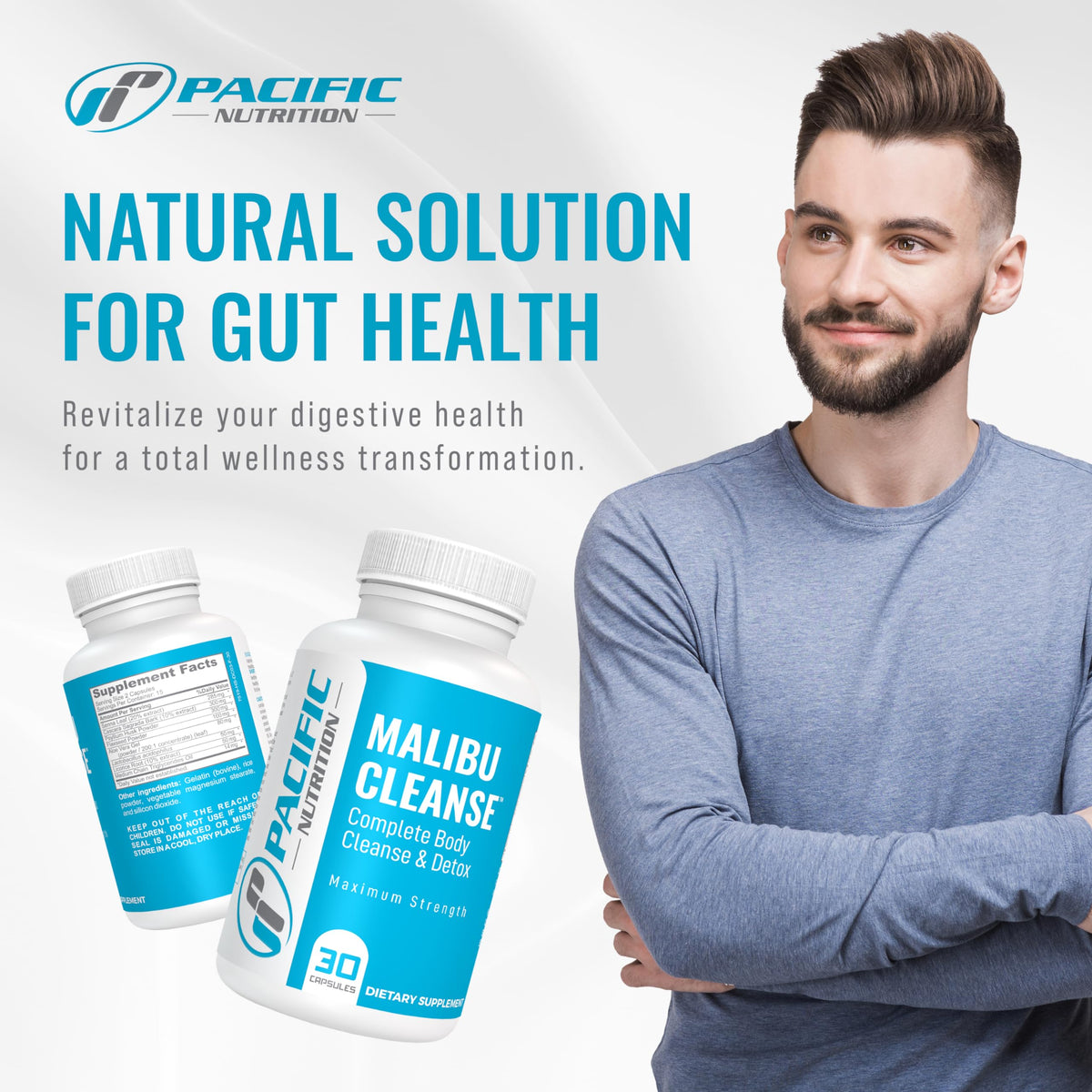 Pacific Nutrition Full Body Detox - Malibu Cleanse Complete Body & Intestinal Cleanse