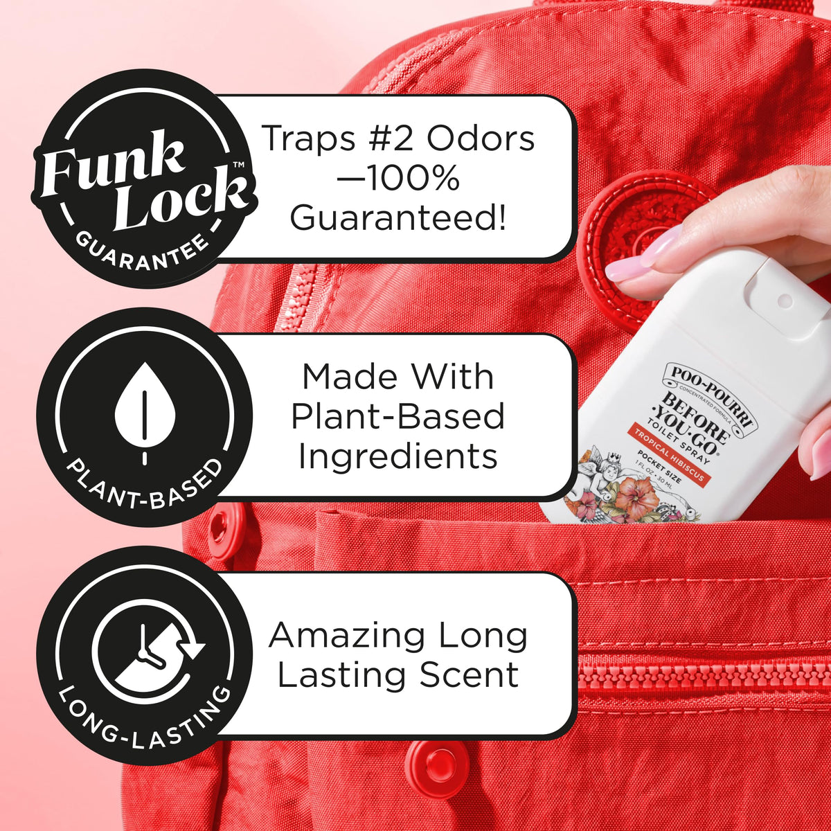 Poo-Pourri Before-You-Go Toilet Spray, Tropical Hibiscus, 2 Fl Oz - Hibiscus, Apricot and Citrus