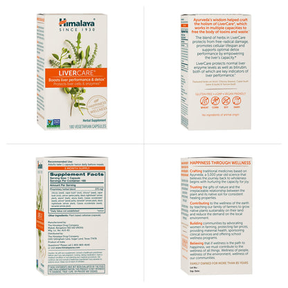 Himalaya LiverCare For Liver Support, 375 mg, 180 Capsules, 90 Day Supply