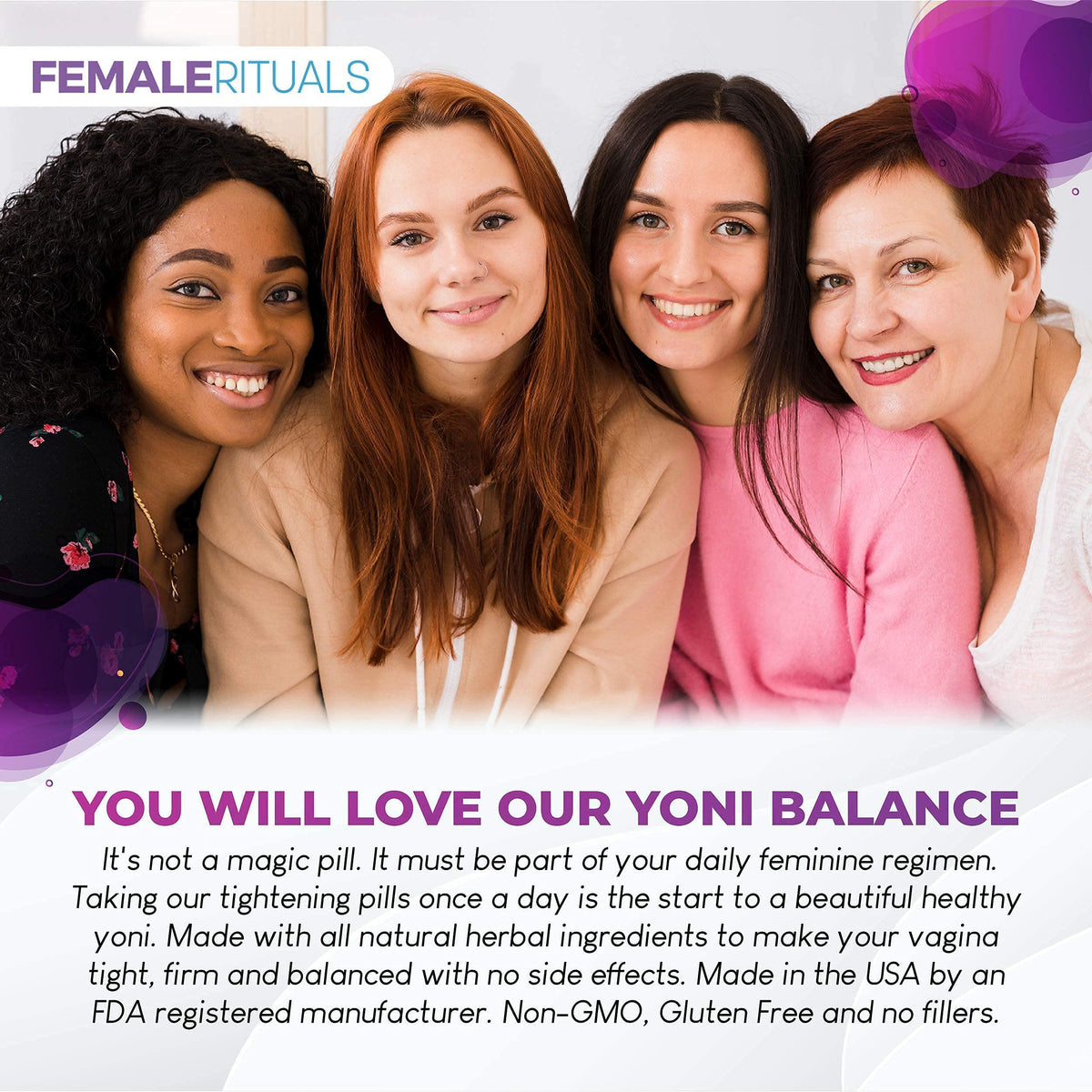 FEMALE RITUALS - Vaginal Moisturizer Boric Acid Suppositories for PH Balance - Bad Odors