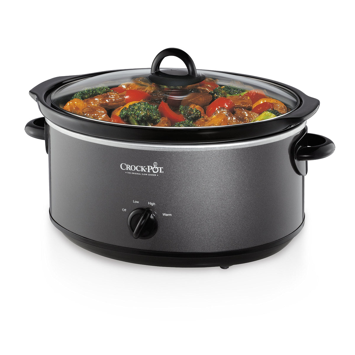 Crock-Pot 7 Quart Oval Manual Slow Cooker, Stainless Steel (SCV700-S-BR) & 7 Quart