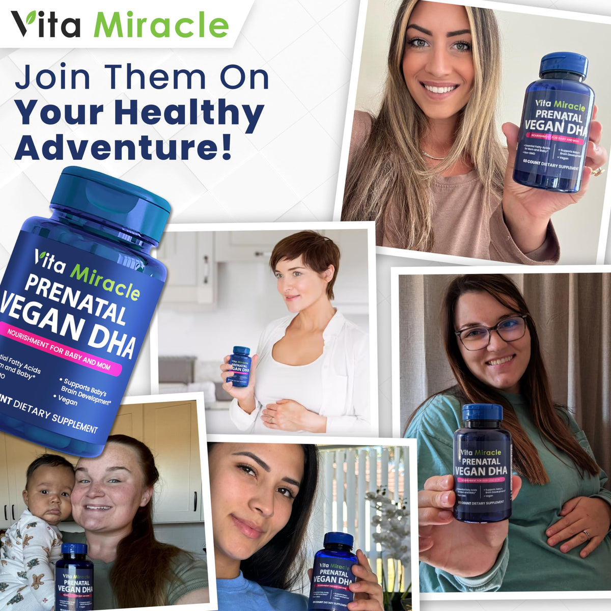 Introductory Offer Prenatal DHA Supplements - Vegan 800mg DHA DPA Plant Based Omega 3
