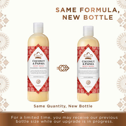 Nubian Heritage Body Wash Goats Milk and Chai Soothing & Hydrating Body Cleanser Made with Fair Trade Shea Butter, 13 oz