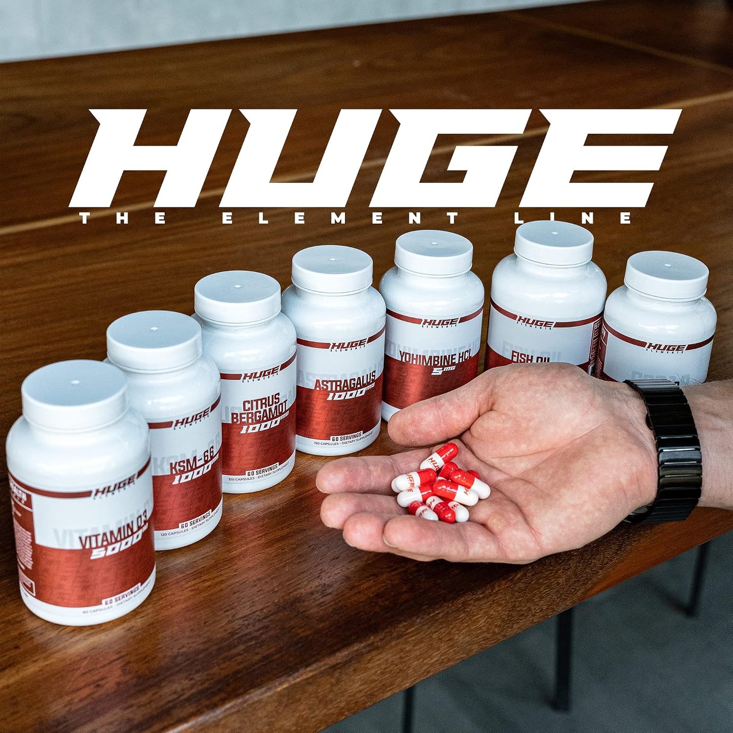 Huge Supplements 100% Pure Citrus Bergamot Extract 10:1 Capsules - 1000mg per Serving - Supports Digestion, Stress Management, and Immune Health (120 Capsules)