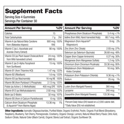 NATURELO Whole Food Vitamin Gummies for Adults - Chewable Gummy Multivitamin