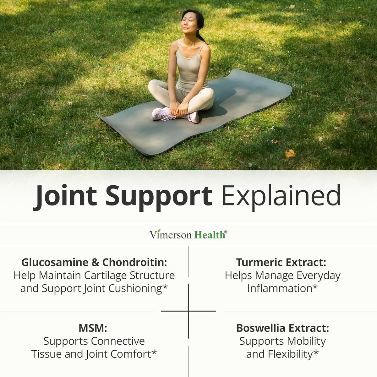 Glucosamine Chondroitin MSM Joint Support Supplement for Women & Men 90 Ct