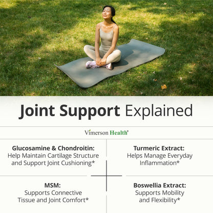 Glucosamine Chondroitin MSM Joint Support Supplement for Women & Men 90 Ct