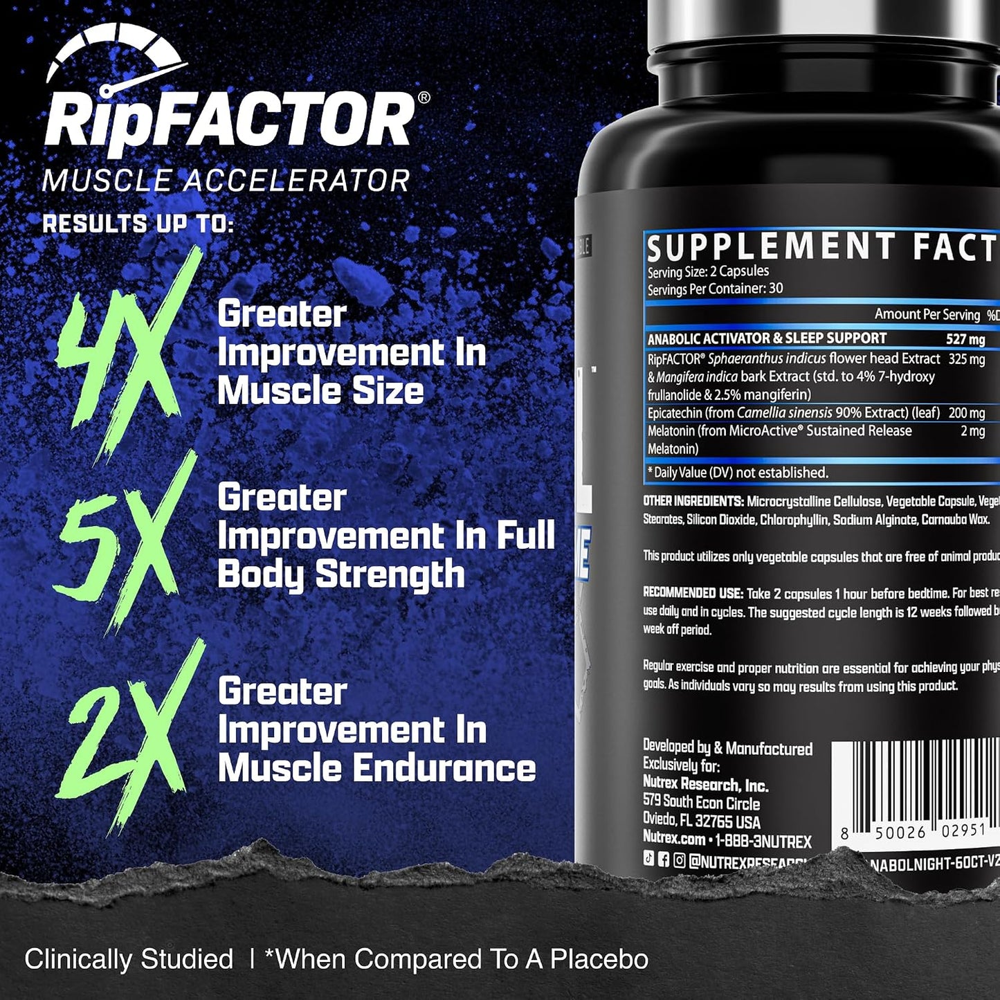 Nutrex Anabol Hardcore & Anabol Nighttime Muscle Builder Bundle
