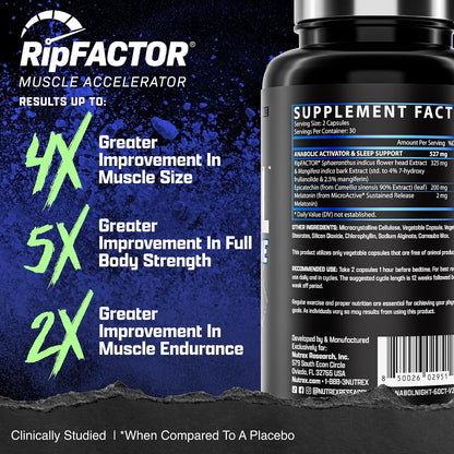 Nutrex Anabol Hardcore & Anabol Nighttime Muscle Builder Bundle