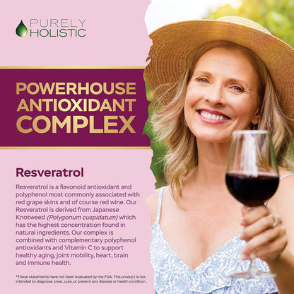 Resveratrol Supplement 1450mg, Extra Strength Trans Resveratrol Complex | Potent Antioxidant Support for Healthy Aging & Cellular Health with Polyphenol Blend, Vegan, 180 Capsules (3 Month Supply)