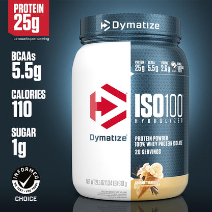 Dymatize ISO100 Hydrolyzed Protein Powder, 100% Whey Isolate , 25g of Protein, 5.5g