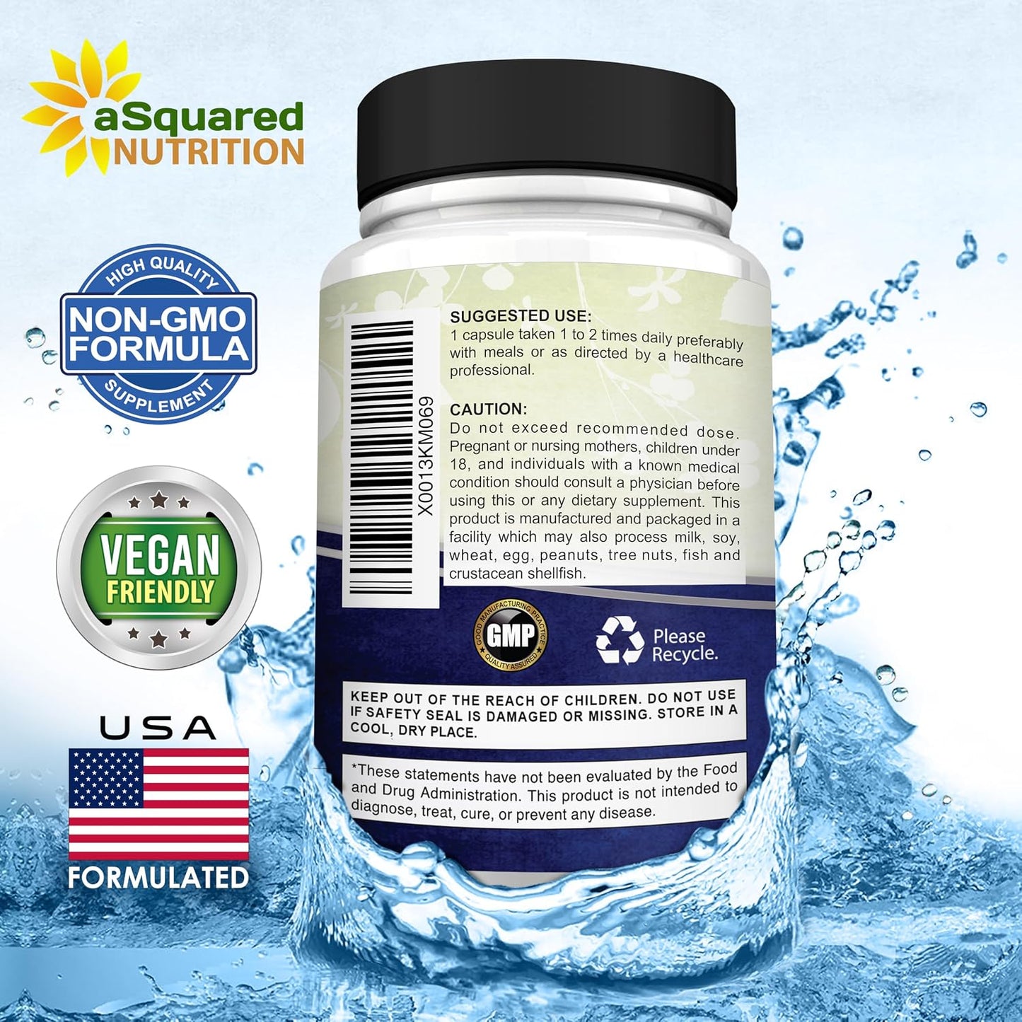 aSquared Nutrition Proprietary Magnesium 500mg – High Absorption Magnesium Citrate & Oxide – 180 Veggie Capsules, 180 Day Supply – USA Formulated & Third-Party Tested