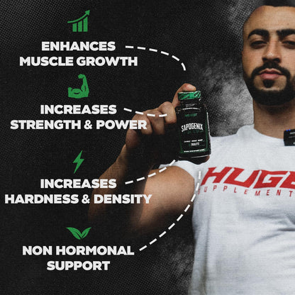 Sapogenix® Anabolic Activator for Muscle Growth, Strength & Recovery – Exclusive High-Potency Muscle Builder w/ Cyclosome™ Delivery For Optimal Absorption – For Bulking or Cutting Cycles (60 Tablets)