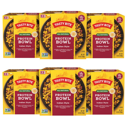 TASTY BITE Indian Protein Bowl, 8.8 Ounce, Pack of 6, Ready to Eat, Microwaveable