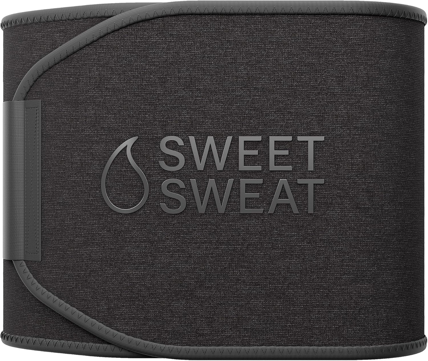 Sports Research Sweet Sweat Waist Trimmer (Core Series) - Premium Sweat Enhancing Fitness Band for Women & Men - Adjustable Fit · Latex-Free Neoprene - Matte Black, Medium