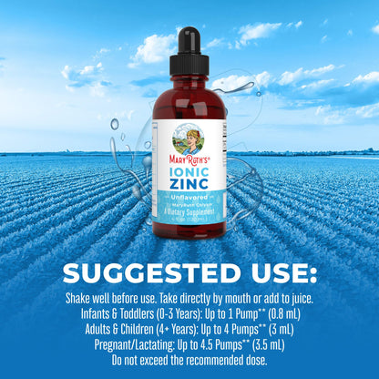 MaryRuth Organics Zinc Supplements for Immune Support, Ionic Zinc for Kids & Adults