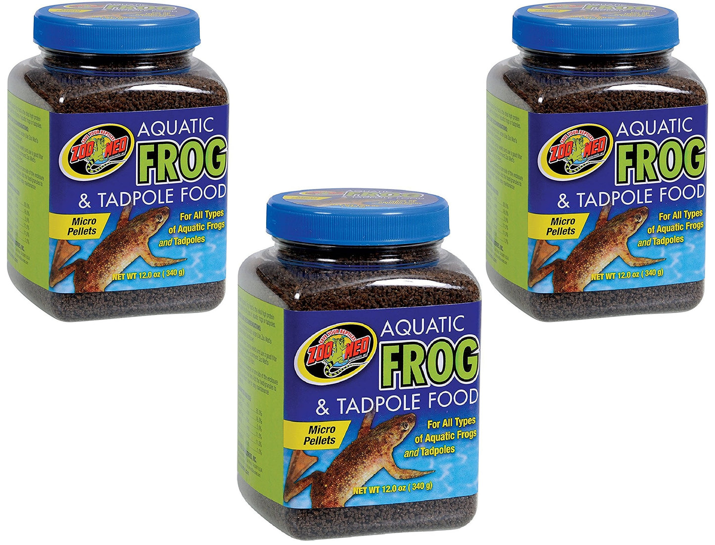 Zoo Med Aquatic Frog and Tadpole Food, 12 Ounces Each, Made in The USA (12 Ounces)