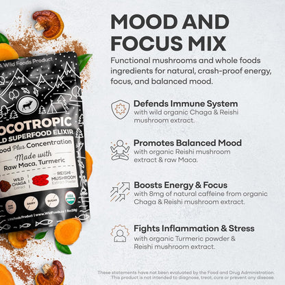 Cocotropic & Salt Duo: Wild Cocotropic Mushroom Cacao & Wild Himalayan Pink Salt (16oz Each)