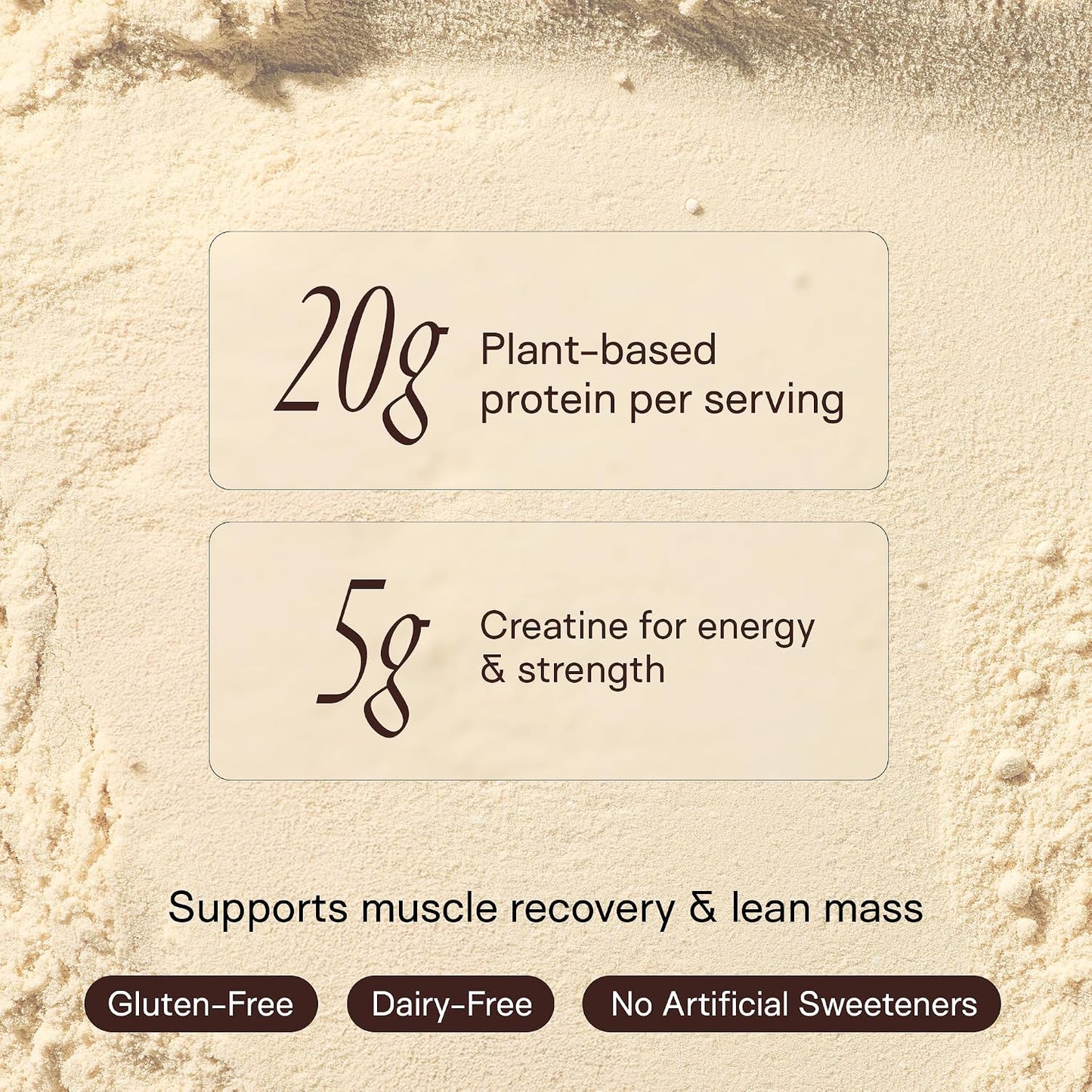 Happy Aging Vegan Protein Powder for Women, 20g Organic Pea & Pumpkin Seed Protein, 5g Creatine for Women, Monk Fruit Sweetened, Organic Cocoa & Chia, Vegan Plant Based Protein