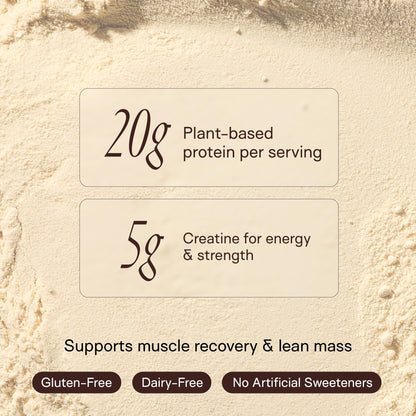 Happy Aging Vegan Protein Powder for Women, 20g Organic Pea & Pumpkin Seed Protein, 5g Creatine for Women, Monk Fruit Sweetened, Organic Cocoa & Chia, Vegan Plant Based Protein