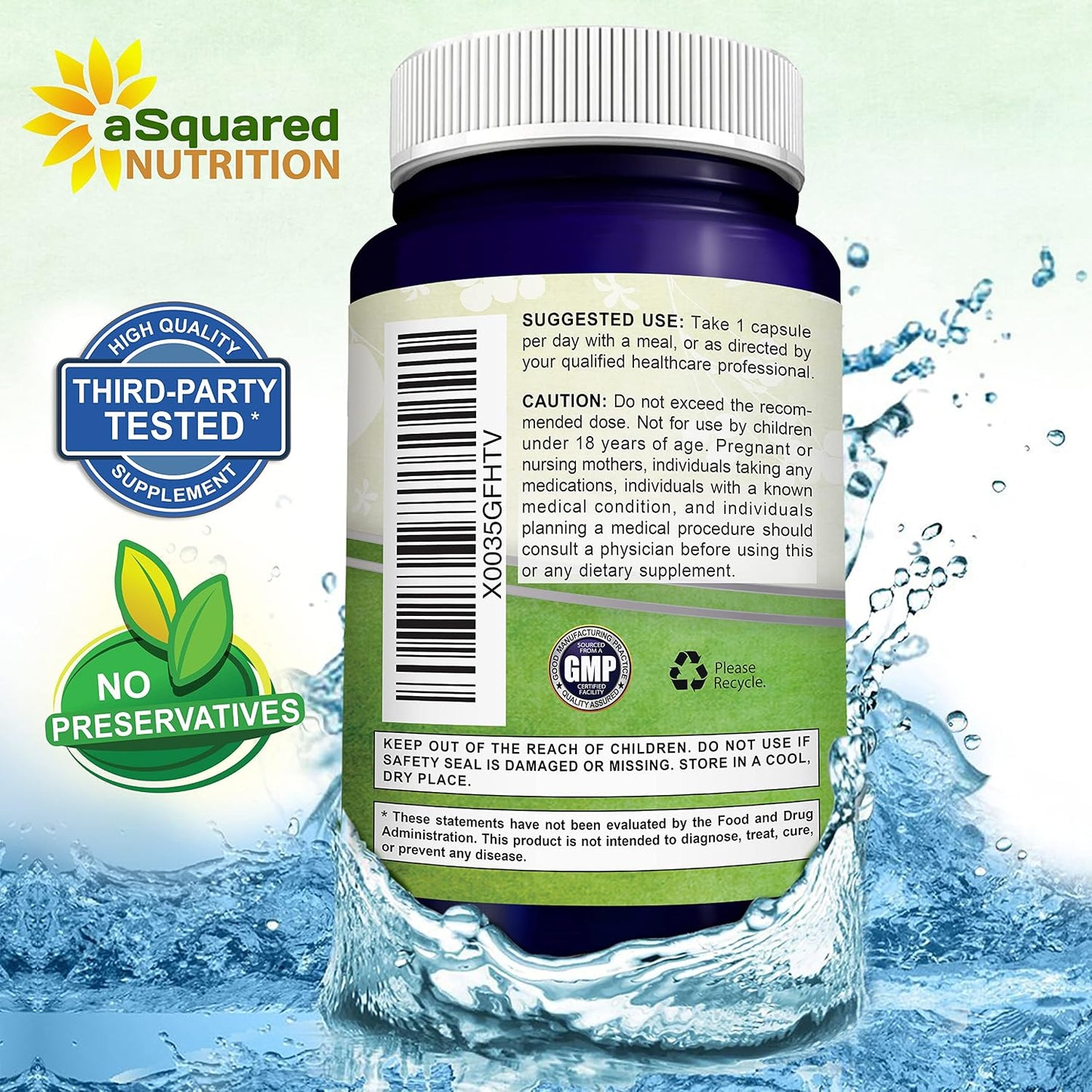 aSquared Nutrition Apigenin 50mg & L-Theanine 200mg - 120 Capsules - Apigenin Supplement Pills for Sleep and Relaxation - Natural Bioflavonoid Extract Found in Chamomile Tea | Apigenin Supplement Pills for Relaxation - Natural Bioflavonoid Extract Powder