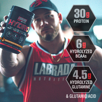 LABRADA HYDRO 100% Pure Hydrolyzed Whey Protein Isolate Powder, Lactose free