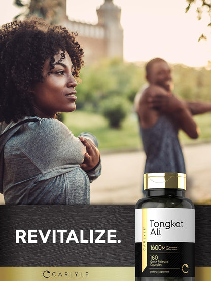 Carlyle Tongkat Ali | 180 Quick Release Capsules | 1,600mg | Non-GMO and Gluten Free