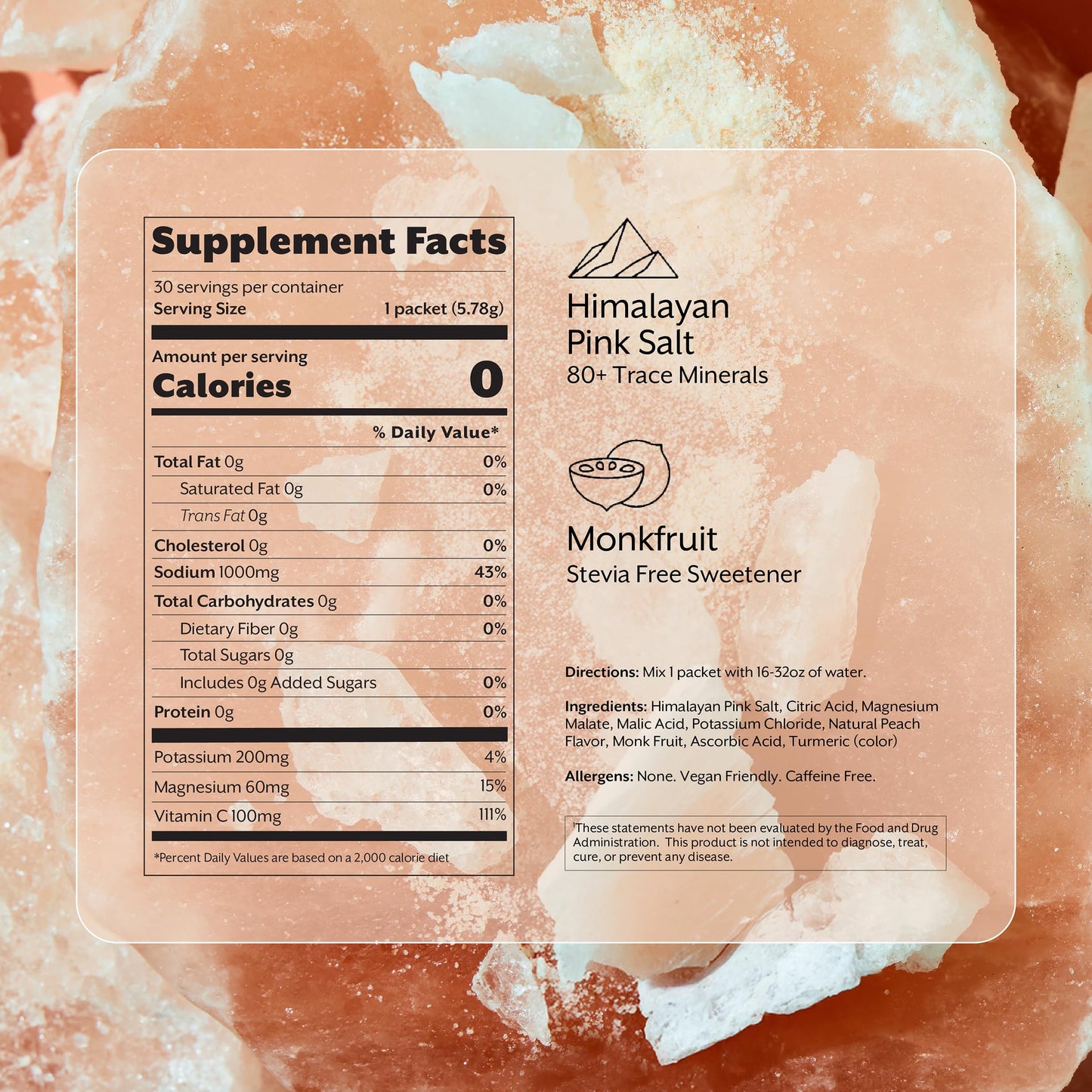 ProMix Nutrition Electrolytes Powder Hydration Packets - Himalayan Pink Salt, Magnesium, Potassium, Vitamin C - Salted Watermelon, Lightly Sweetened - 30 Servings (Pack of 30)