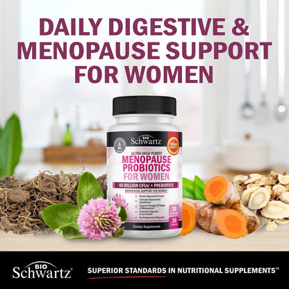 Menopause Support Probiotics for Women - Hot Flashes Night Sweats Mood Swings