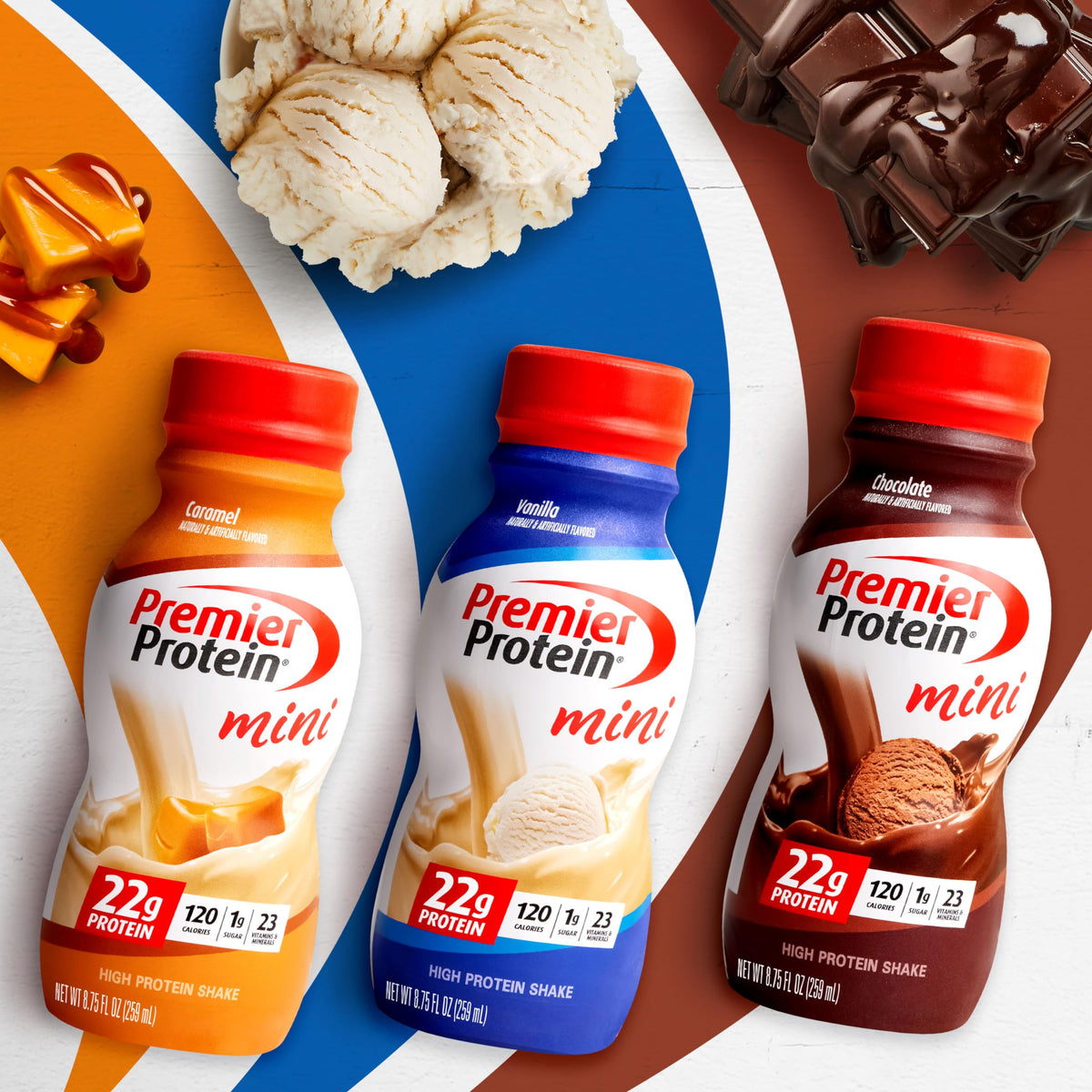Premier Protein Shake MINIs, Vanilla, 22g Protein, 120 Calories, 1g Sugar, 8.75fl oz