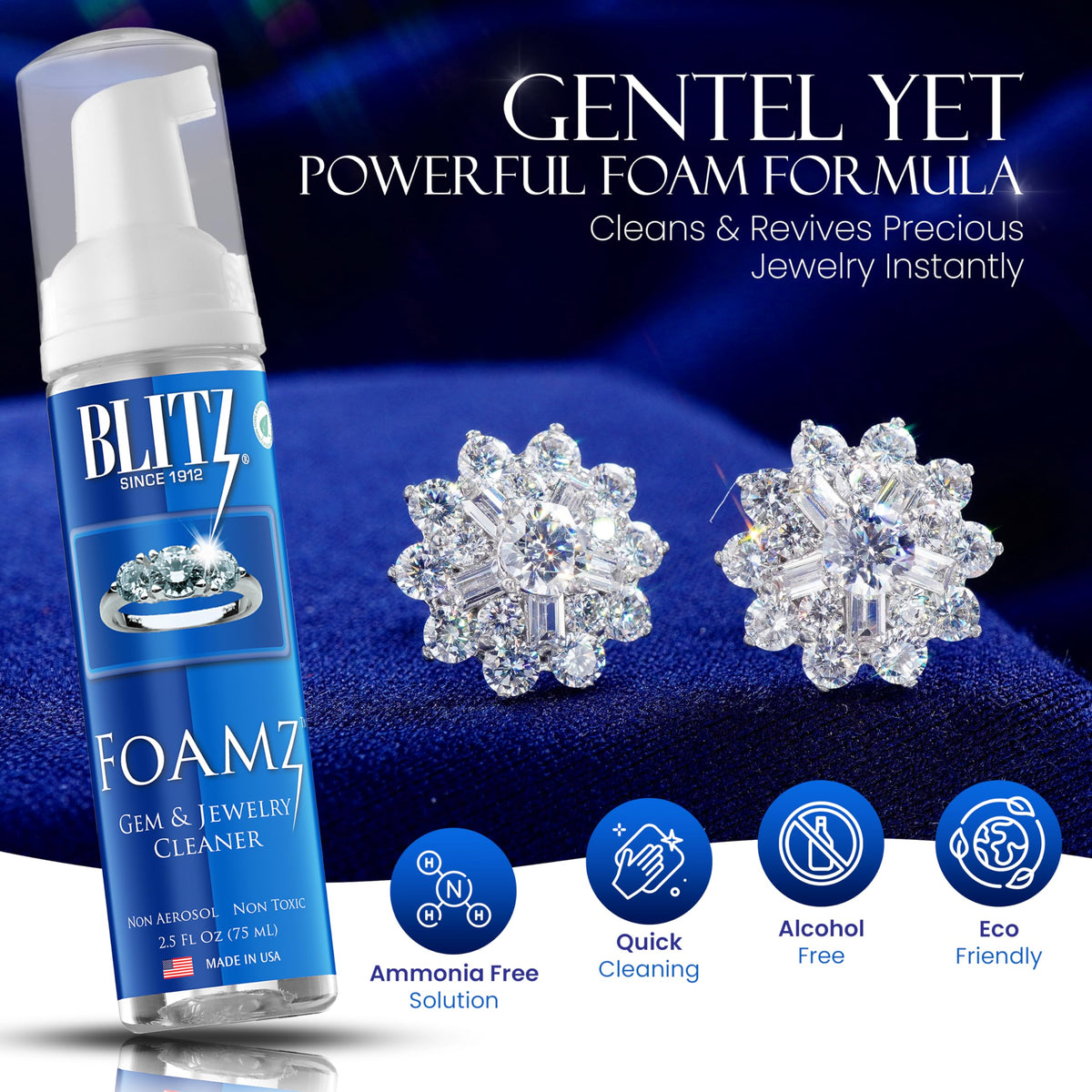 Blitz Gem & Jewelry Cleaner Concentrate Refill for Ultrasonic Machines 8 oz