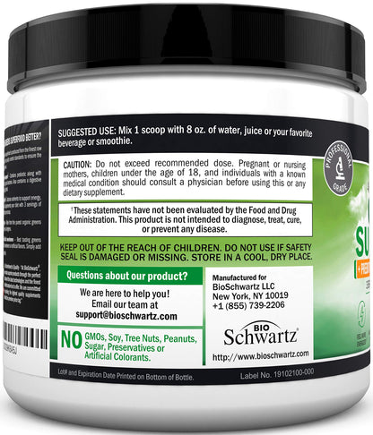 Super Greens Powder Superfood - Greens Powder with Probiotics Prebiotics Digestive