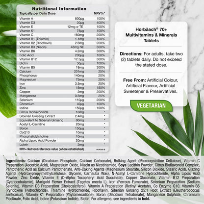 Multivitamin 70 Plus Tablets | 90 Count | with Essential Vitamins and Minerals | for Men and