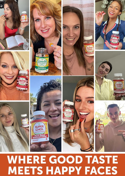 Lunakai USA Made Super Chol Gummies – 1200mg Plant Sterols & Stanols for Natural Cholesterol Support – Daily Phytosterol Supplement for Adults, 60ct