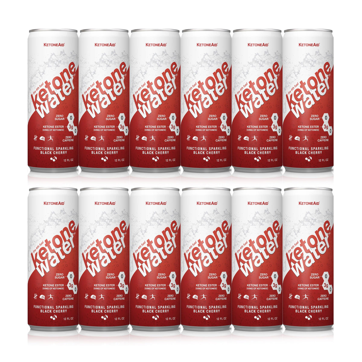 KetoneWater | Functional Sparkling Water w/Ketone Ester (3 Grams) | Black Cherry Flavor