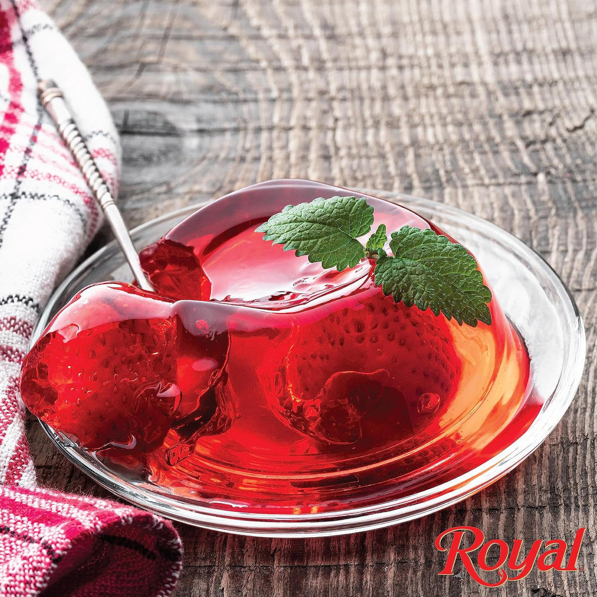 Royal Strawberry Gelatin Dessert Mix, Sugar Free and Carb Free,0.32 0z (Pack of 12)