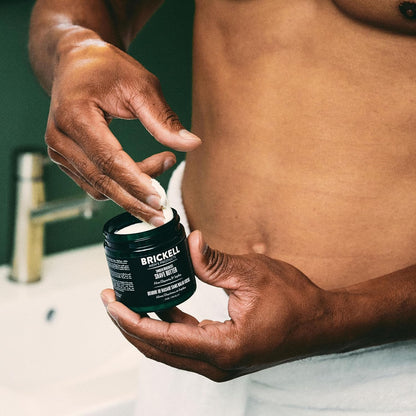 Brickell Men's Smooth Brushless Shave Butter for Men, Smooth Shaving Butter to Fight Nicks, Cuts and Razor Burn, With Shea Butter, Jojoba Oil, and Vitamin E, 5 Ounce, Scented
