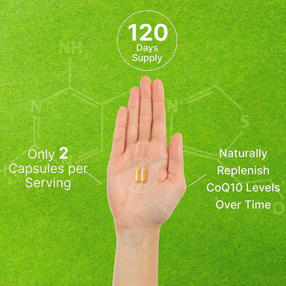 DEAL SUPPLEMENT CoQ10 200mg with PQQ 200mcg, 240 Veggie Capsules | Bioavailable Coenzyme Q10 Complex | Supports Heart, Energy & Brain Health | Antioxidant Support | Non-GMO