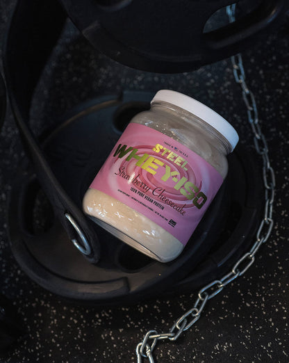 Steel Supplements Whey-ISO 100% Whey Isolate Protein Powder Stawberry Cheesecake