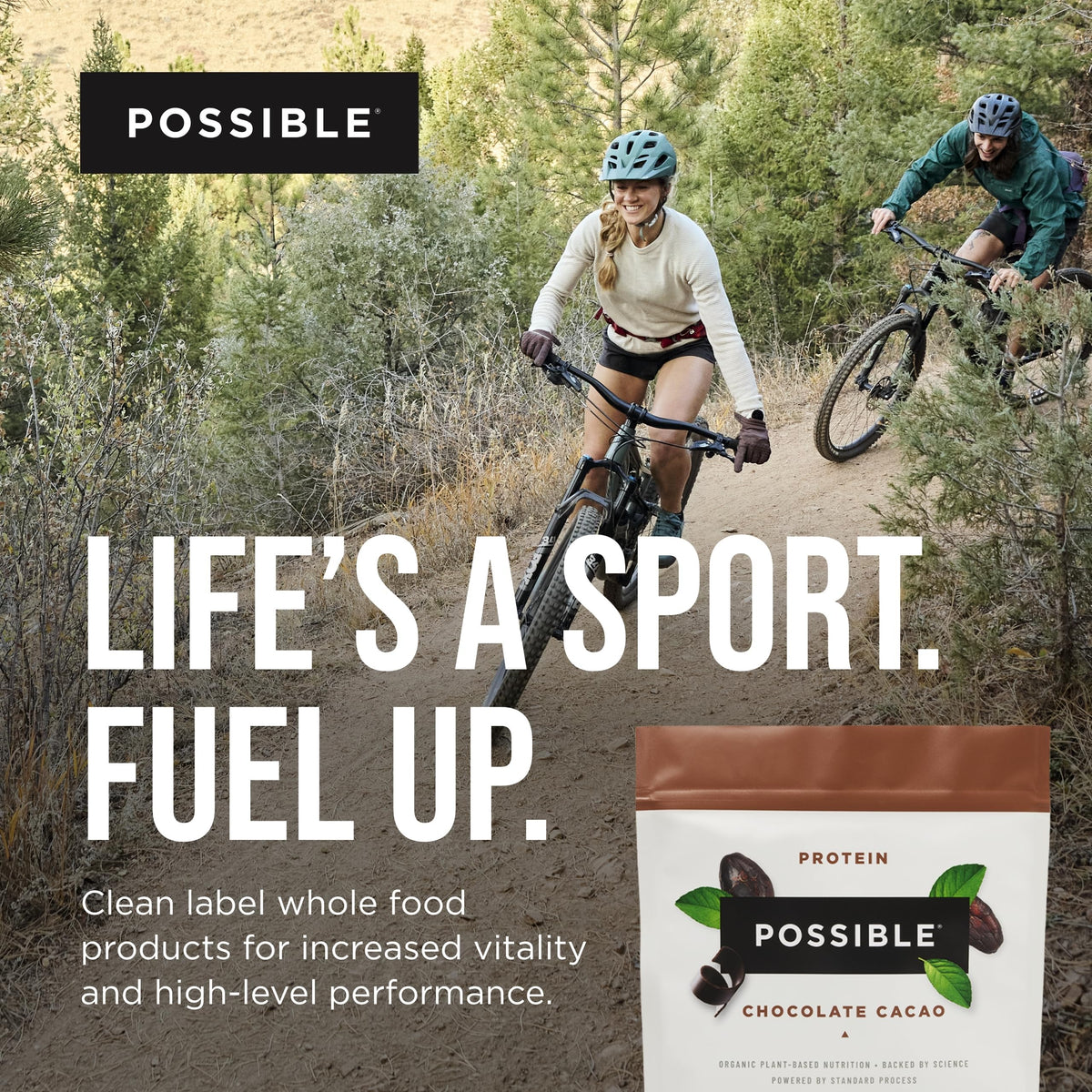 Possible Protein Powder Chocolate Cacao - 20g of Vegan, Plant-Based Protein Mix