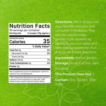 Unflavored Beef Gelatin Powder, 1lb – Grass Fed & Pasture Raised Bovine – Natural Thickener & Stabilizer for Cooking & Baking – High Collagen Protein Source – Non-GMO, Keto Friendly