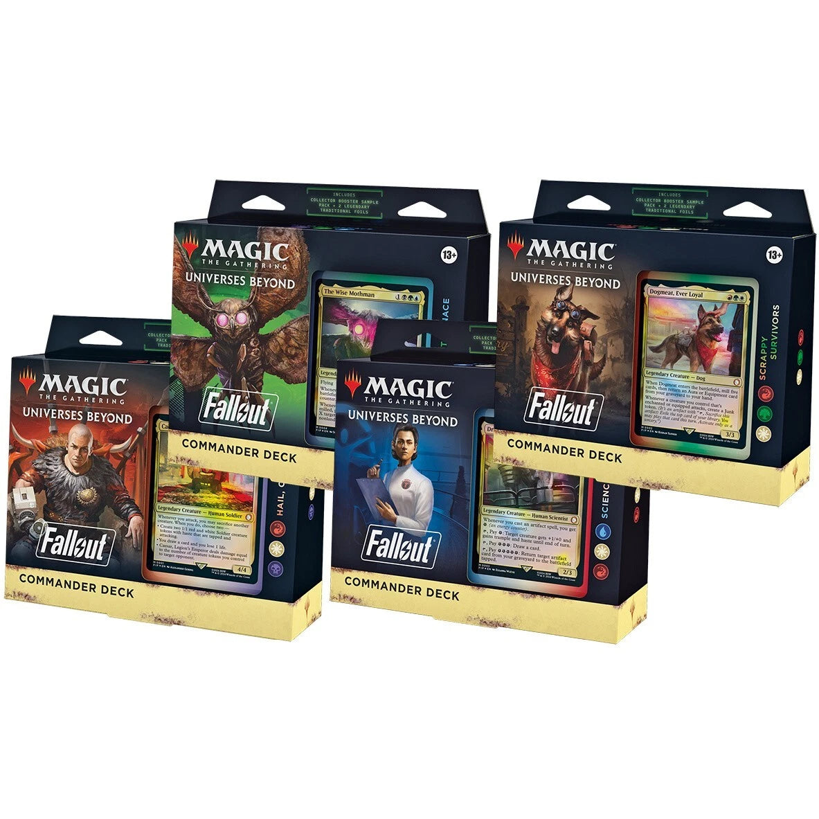 Set of 4 - 1 of Each - Commander Deck Fallout PIP MTG