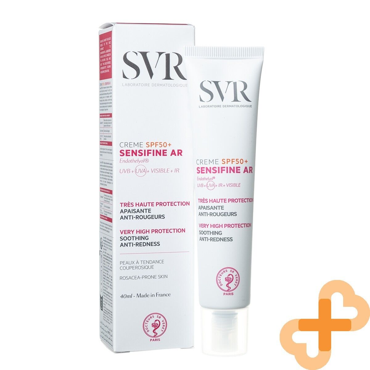 SVR Sensifine Ar SPF 50+ Facial Cream for Sensitive Skin 40ml Anti-Redne